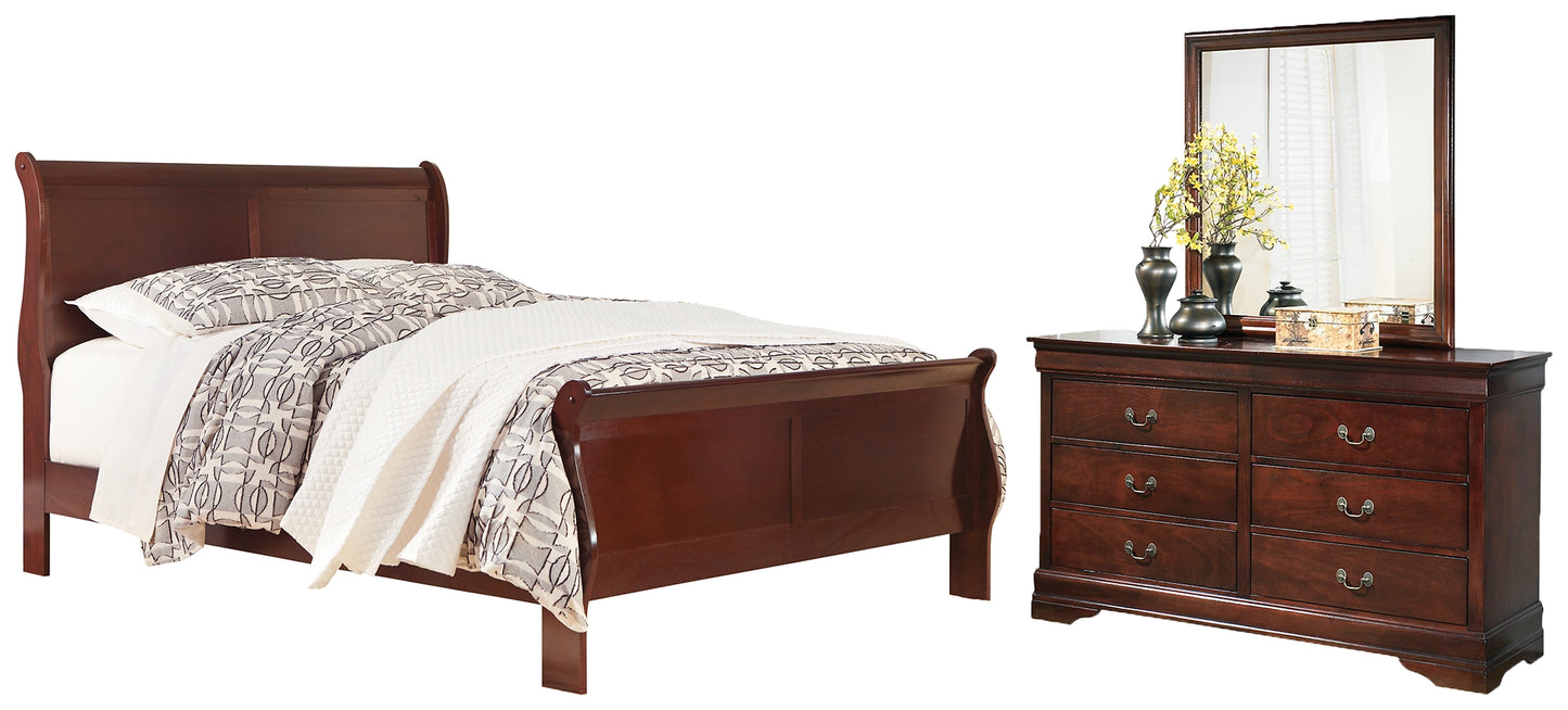 Alisdair Sleigh Bed With Mirrored Dresser