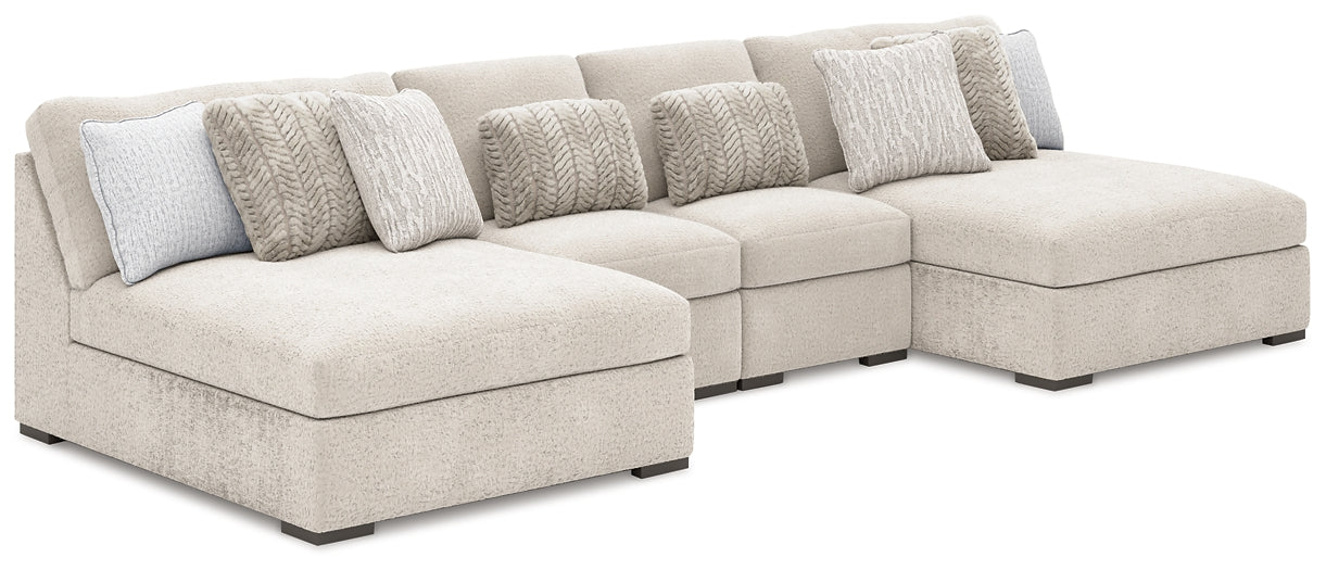 Cuddle Plush 4-Piece Sectional with Chaise