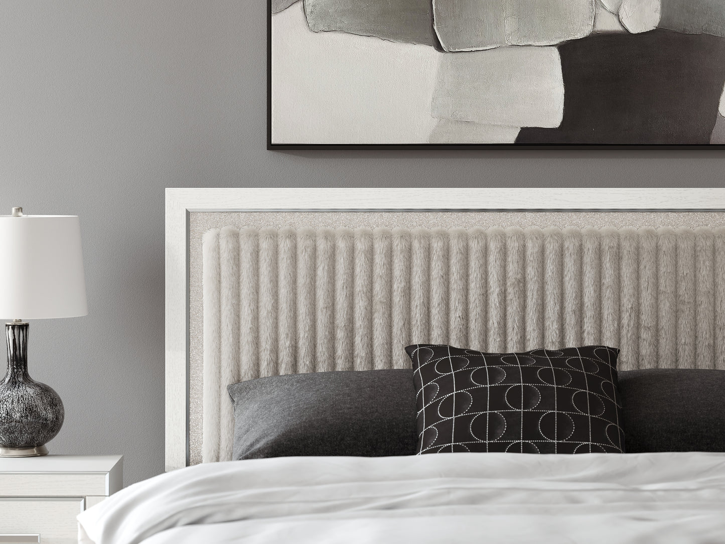 Zuraleus King Upholstered Panel Storage Bed