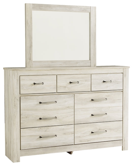 Bellaby Panel Headboard With Mirrored Dresser