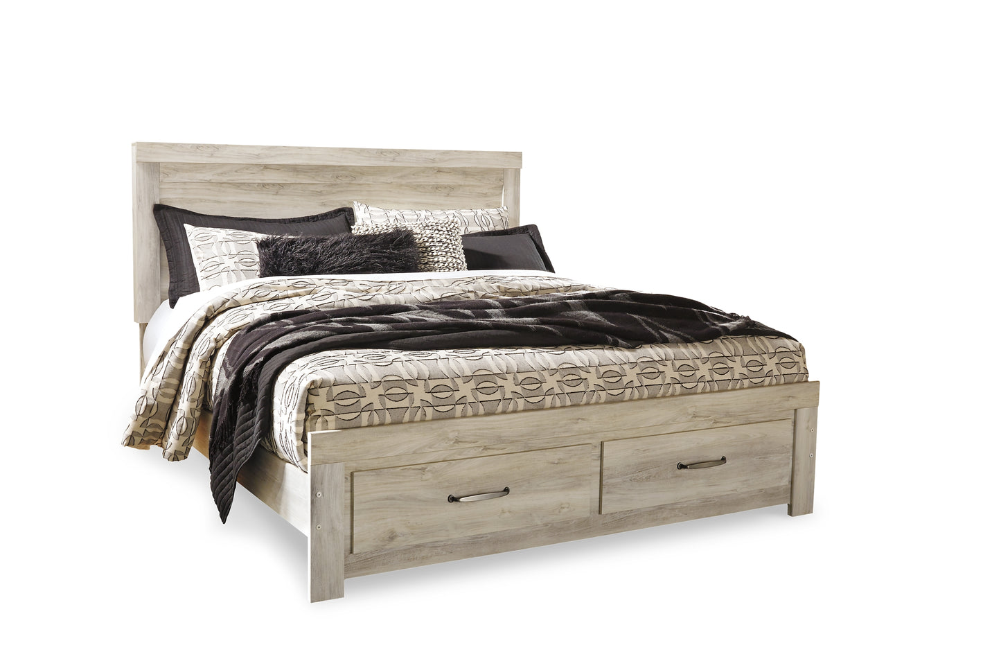 Bellaby Platform Bed With 2 Storage Drawers With Mirrored Dresser, Chest And Nightstand