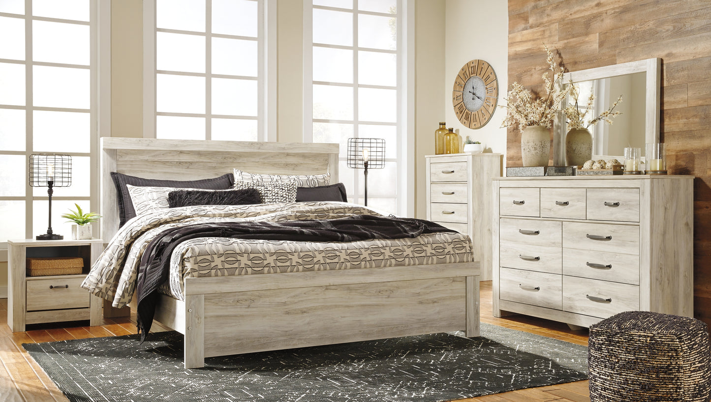 Bellaby Panel Bed With Mirrored Dresser, Chest And Nightstand