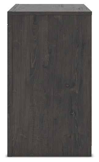 King Panel Storage Bed with Mirrored Dresser and Nightstand