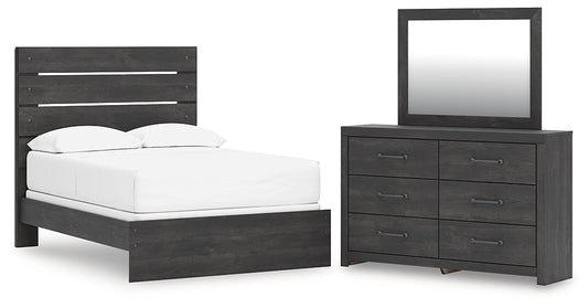 Hollivern Full Panel Bed, Dresser and Mirror