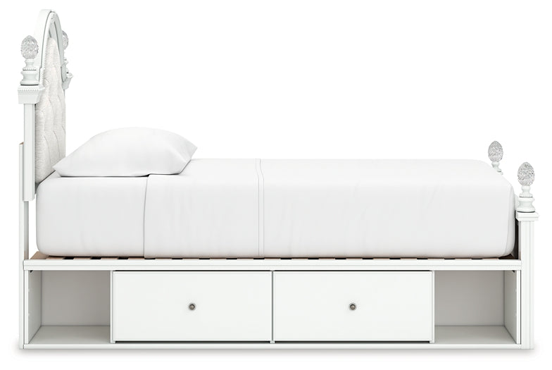 Kozlani Twin Upholstered Panel Storage Bed