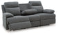 Side-Swipe REC Sofa w/Drop Down Table
