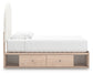 Arloster Twin Upholstered Panel Bed with Storage