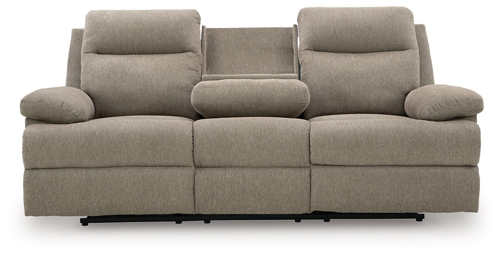 Side-Swipe REC Sofa w/Drop Down Table