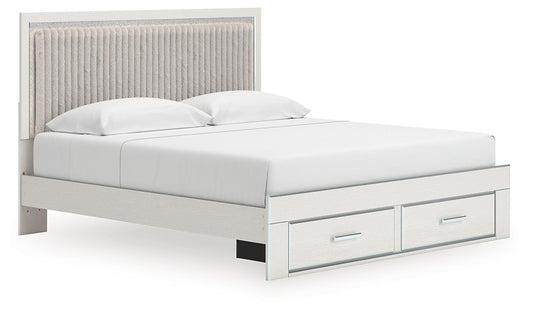Zuraleus King Upholstered Panel Storage Bed