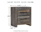 Drystan King Panel Headboard with Mirrored Dresser, Chest and Nightstand