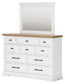 Ashbryn King Panel Storage Bed with Mirrored Dresser, Chest and Nightstand