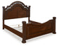 Lavinton King Poster Bed with Mirrored Dresser, Chest and Nightstand