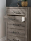Graystorm Queen Panel Bed with Mirrored Dresser, Chest and Nightstand