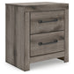 Graystorm Twin Panel Bed with Storage with Mirrored Dresser and Nightstand