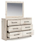 Lawroy Twin Panel Headboard with Mirrored Dresser