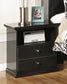 Twin Panel Bed with Mirrored Dresser, Chest and Nightstand