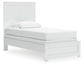 Bostwick Shoals Twin Panel Bed with Mirrored Dresser