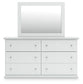 Bostwick Shoals Full Panel Bed with Mirrored Dresser