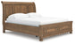 Feddinger California King Storage Sleigh Bed with Mirrored Dresser, Chest and Nightstand
