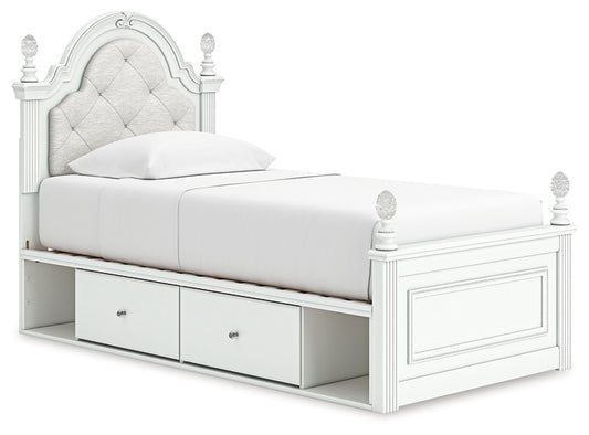 Kozlani Twin Upholstered Panel Storage Bed