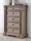 Blairhurst King Panel Bed with Mirrored Dresser and Chest
