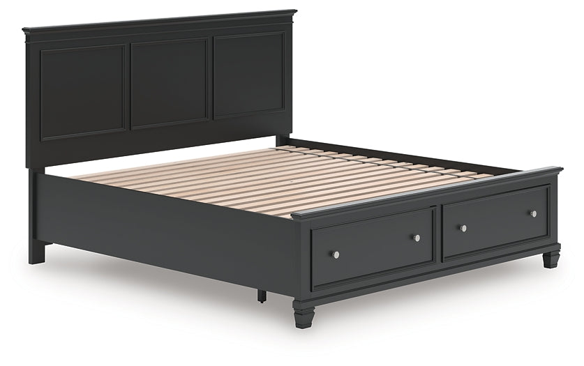 Lanolee King Panel Storage Bed, Dresser and Mirror