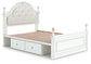 Kozlani Full Upholstered Panel Storage Bed, Dresser and Mirror