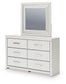 Zuraleus King Upholstered Panel Bed, Dresser, Mirror and Nightstand
