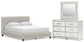 Zuraleus Queen Upholstered Bed, Dresser and Mirror