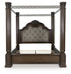 Maylee California King Canopy Bed, Dresser and Mirror