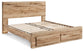 Hyanna Queen Panel Storage Bed, Dresser, Mirror and Nightstand