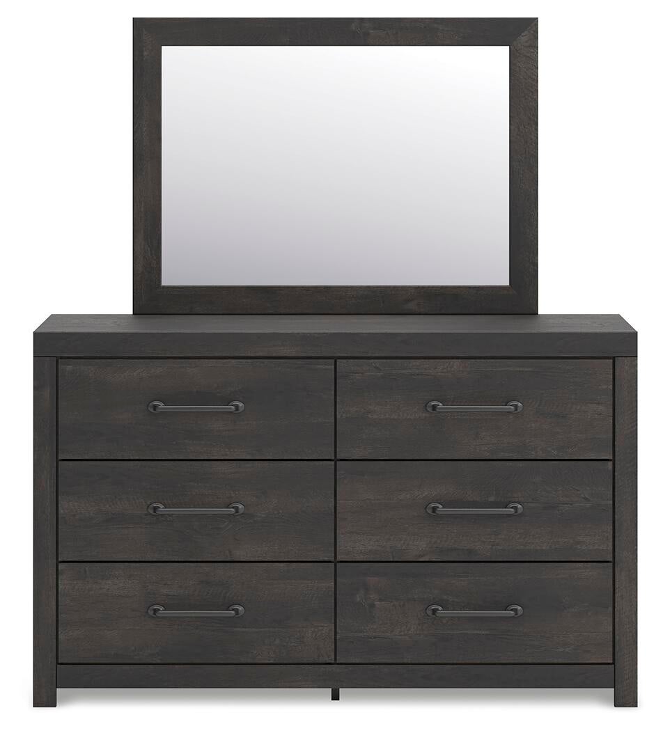 Hollivern Full Panel Storage Bed, Dresser and Mirror