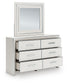 Birmonton King Upholstered Bed, Dresser and Mirror