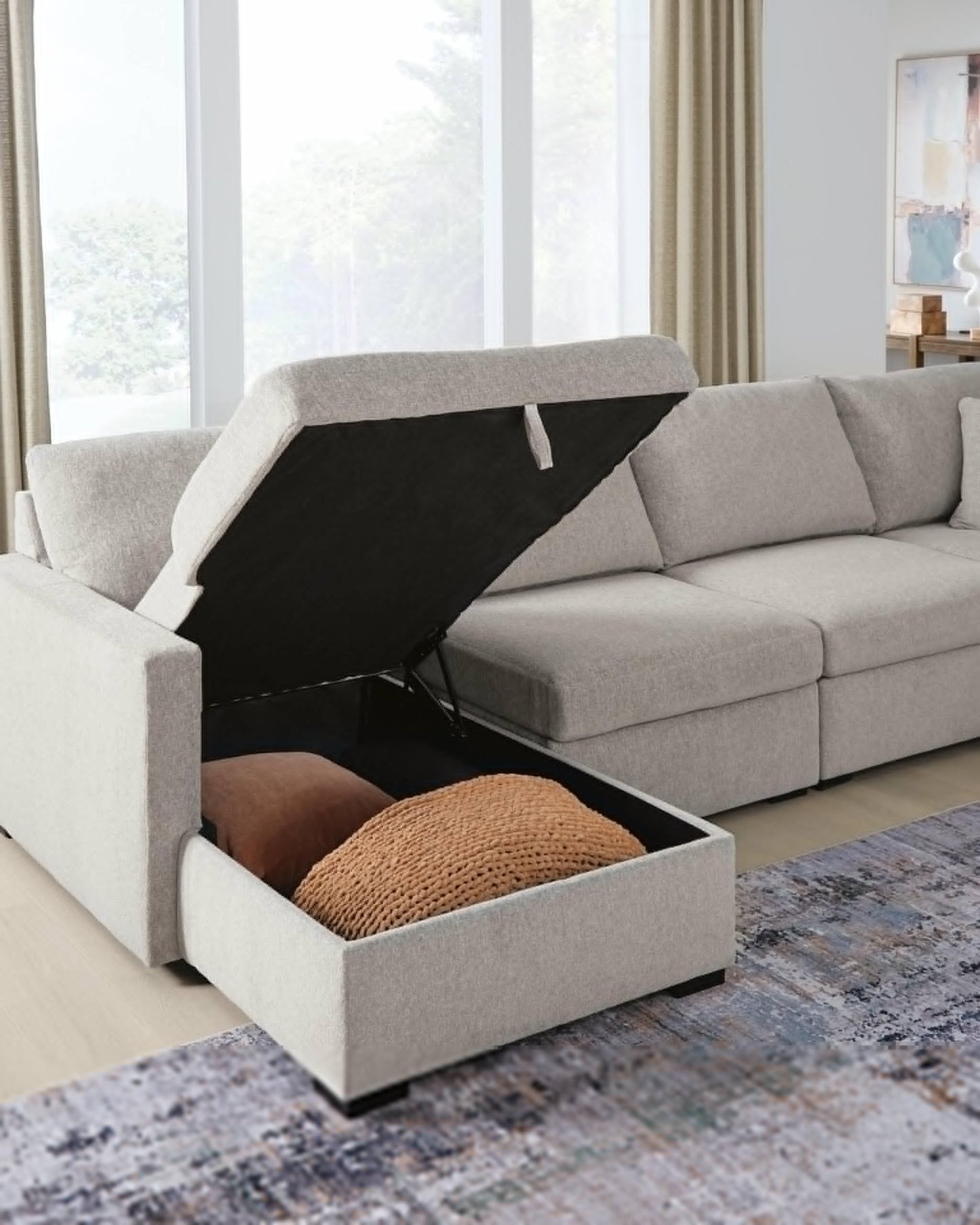 ModMax Luxe 4-Piece Double Storage Chaise Sectional
