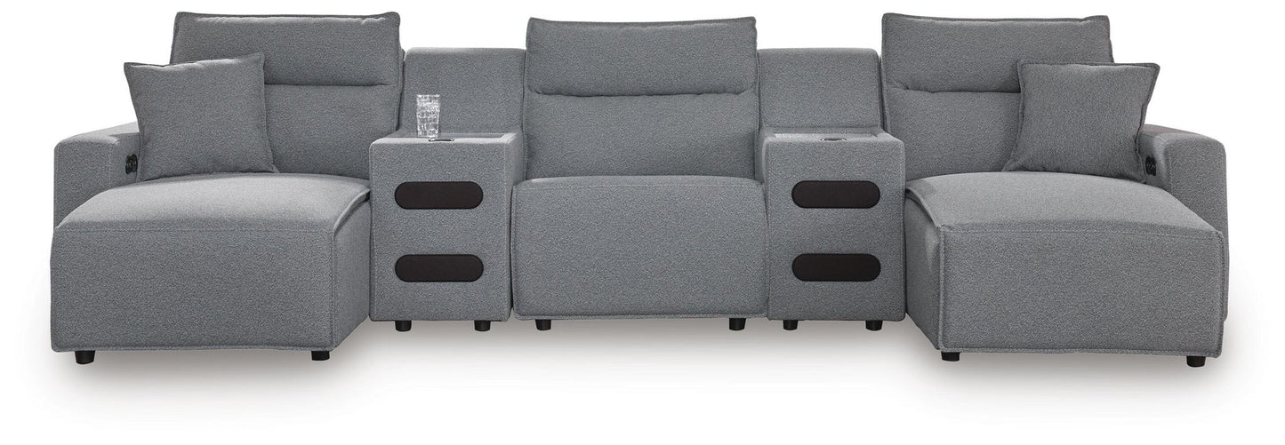Modmax II 5-Piece Power Reclining Sectional with Chaise and Audio Consoles